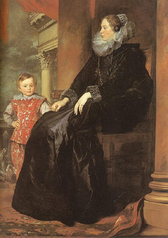 Dyck, Anthony van Genoese Noblewoman with her Son China oil painting art